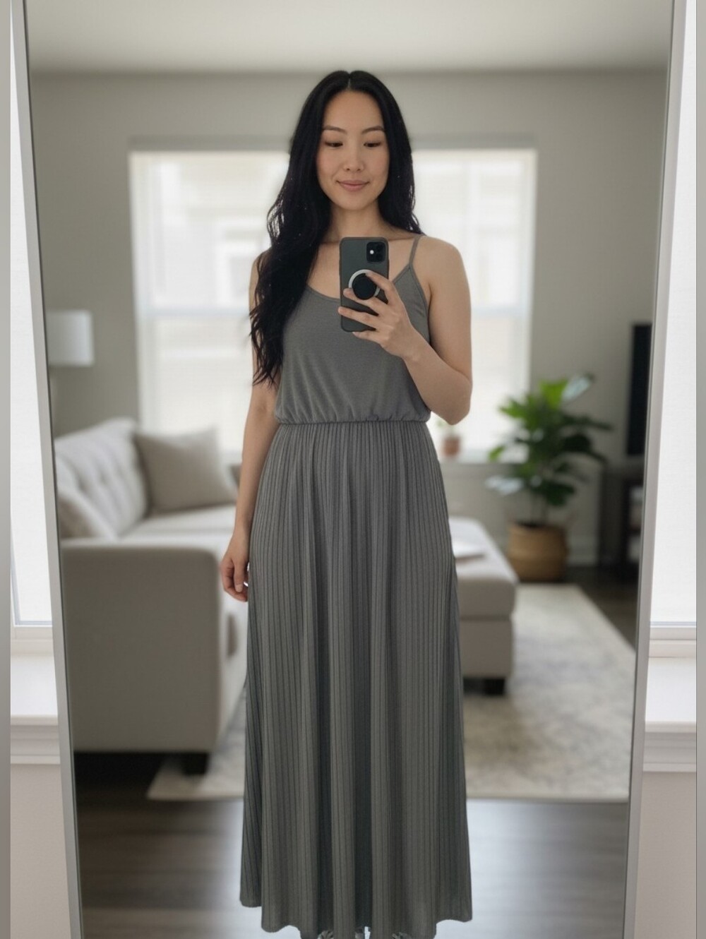 Kismet Gray Sleeveless Maxi Dress